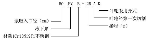 FY型液下泵型號(hào)意義